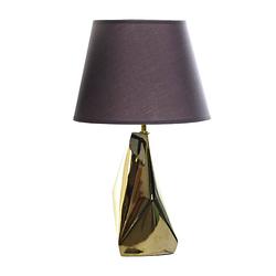 Foto van Casa di elturo tafellamp glam abstract - grijs - goud - h50 cm