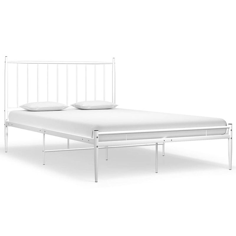 Foto van Vidaxl bedframe metaal wit 120x200 cm