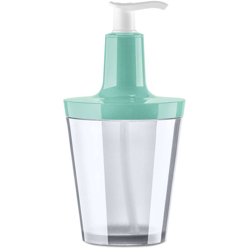 Foto van Koziol zeeppomp flow 250 ml turquoise/transparant