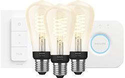 Foto van Philips hue filament white edison 3-pack startpakket