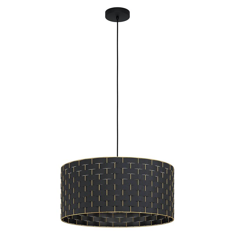 Foto van Eglo marasales hanglamp - e27 - ø 55 cm - zwart/koper