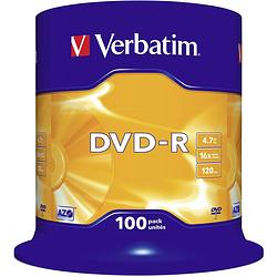 Foto van Verbatim 43549 dvd-r disc 4.7 gb 100 stuk(s) spindel