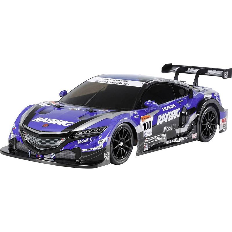 Foto van Tamiya tt-02 raybrig nsx concept-gt brushed 1:10 rc auto elektro straatmodel 4wd bouwpakket