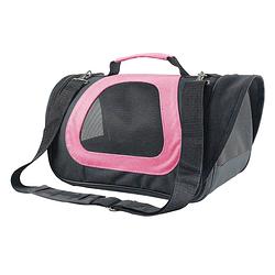 Foto van Nobleza reistas voor huisdieren - transport tas - dieren draagtas - l45 x b28 x h29 cm - l - roze