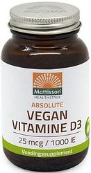 Foto van Mattisson healthstyle vitamine d3 25mcg capsules