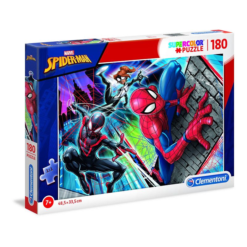 Foto van Clementoni supercolor spider-man legpuzzel 180 stukjes