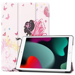 Foto van Basey ipad 10.2 2019 hoes book case hoesje - ipad 10.2 2019 hoesje hard cover case hoes - elfje