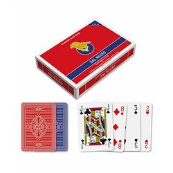 Foto van Dal negro speelkaarten 6,3 x 8,8 cm pvc blauw/rood 2 stuks