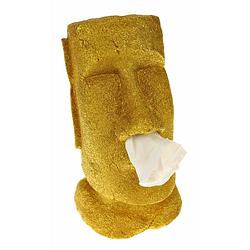 Foto van Rotary hero moai tissue box houder - tissuehouder - goud - special edition