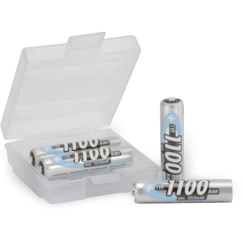 Foto van Ansmann hr03 +box oplaadbare aaa batterij (potlood) nimh 1050 mah 1.2 v 4 stuk(s)