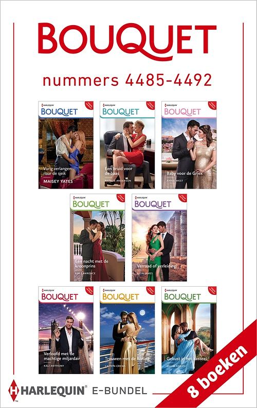 Foto van Bouquet e-bundel nummers 4485 - 4492 - maisey yates, natalie anderson, annie west, kim lawrence, julia james, kali anthony, caitlin crews, millie adams - ebook