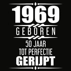 Foto van 1969 geboren 50 jaar tot perfectie gerijpt