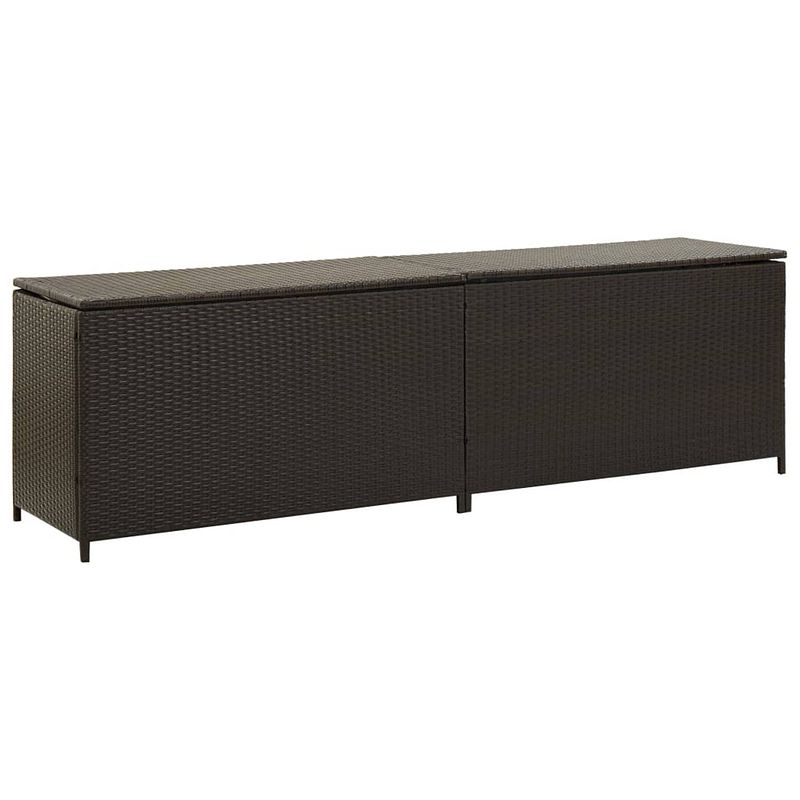 Foto van Vidaxl tuinbox 200x50x60 cm poly rattan bruin