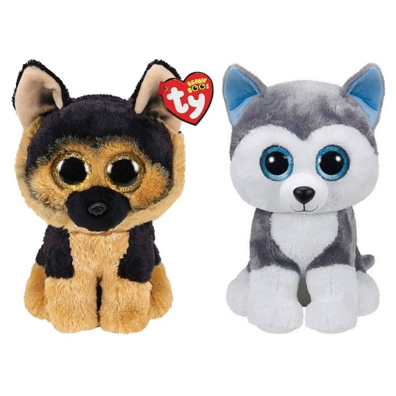 Foto van Ty - knuffel - beanie buddy - spirit german shepherd & slush husky