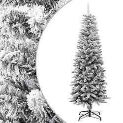 Foto van Vidaxl kunstkerstboom met sneeuw smal 150 cm pvc en pe