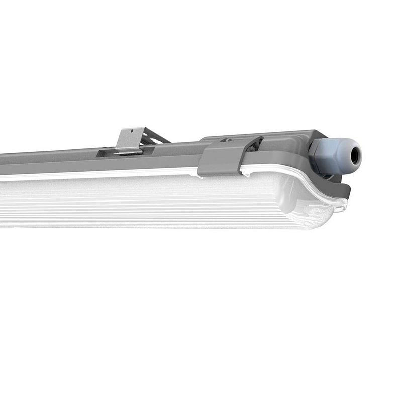 Foto van V-tac vt-12028 led tl-armatuur met buizen - ip65 - wit - 18w - 1700 lumen - 6400k - 120cm