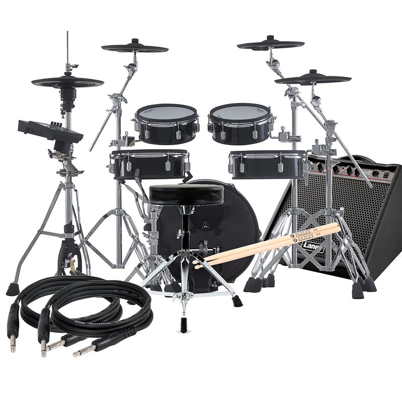 Foto van Roland vad306 v-drums acoustic design complete hardware bundel incl. versterker