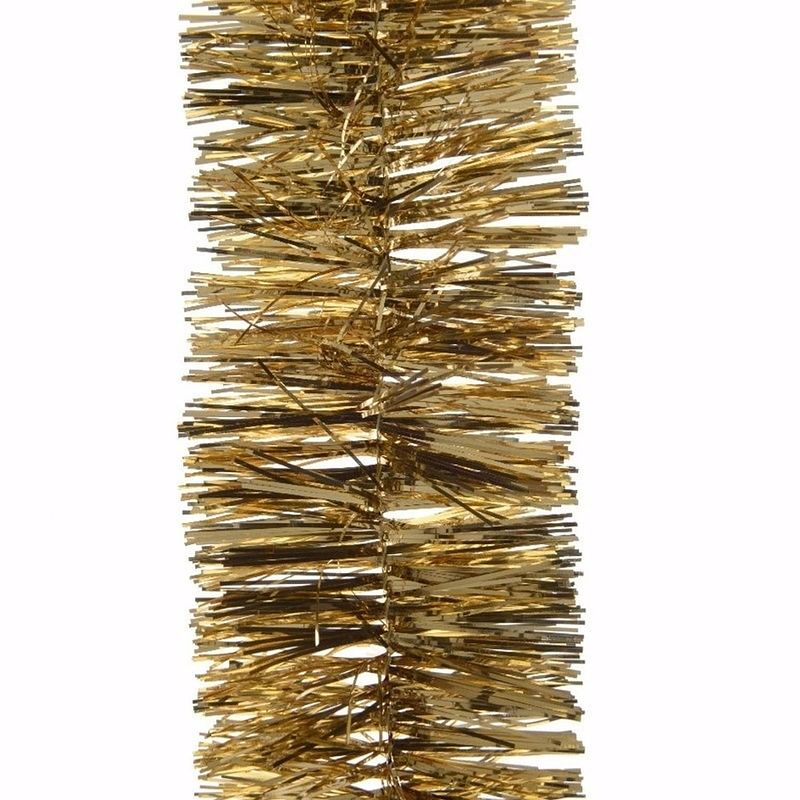 Foto van Christmas gold kerstboom decoratie slinger goud 270 cm - kerstslingers