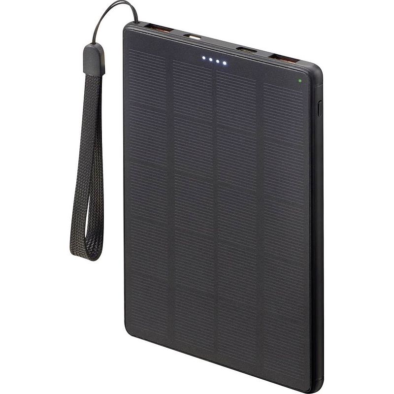 Foto van Voltcraft sl-100vc powerbank op zonne-energie laadstroom zonnecel 400 ma 2 w capaciteit 10000 mah