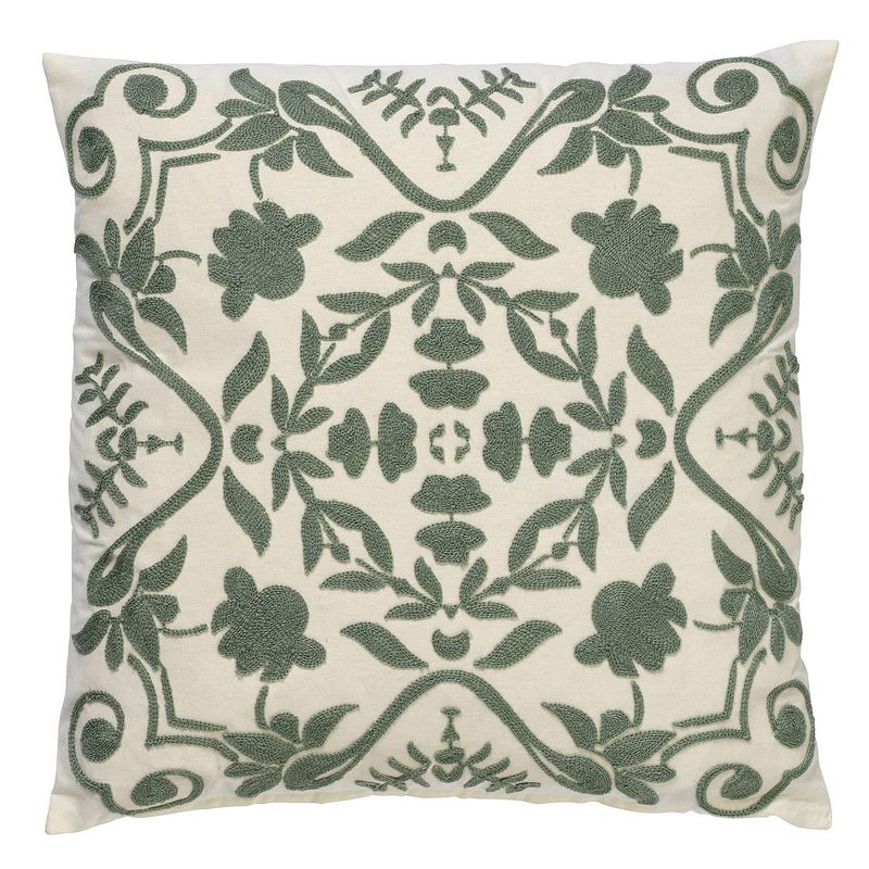 Foto van Dutch decor mena - sierkussen van katoen jadeite 45x45 cm - groen - groen