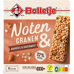 Foto van Bolletje noten & granen amandel & havermout 6 stuks 120g bij jumbo