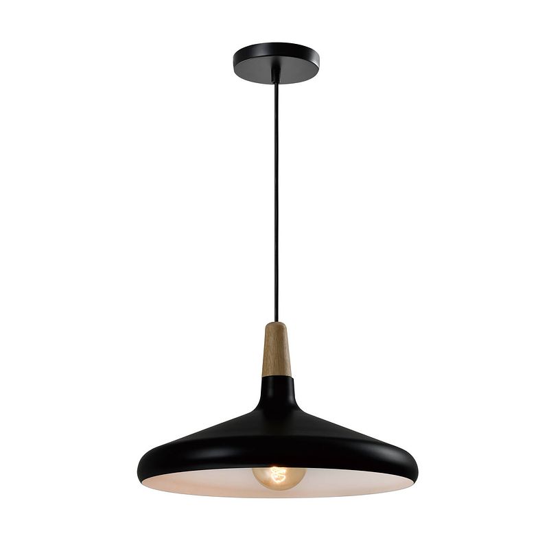 Foto van Quvio hanglamp rond zwart - quv5132l-black