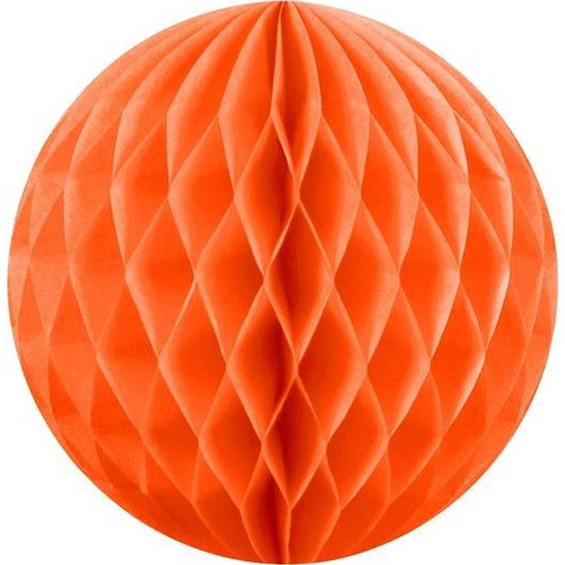 Foto van Kerstboomversiering 1x oranje kerstballen van papier 10 cm - kerstbal