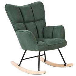 Foto van Beliani oulu - schommelstoel-groen-polyester