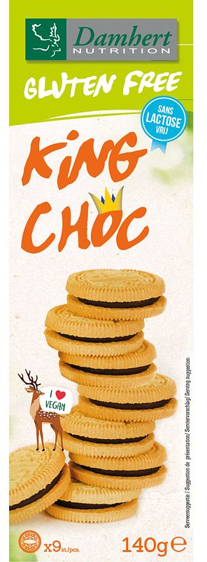 Foto van Damhert gluten free king choc koeken lactose free