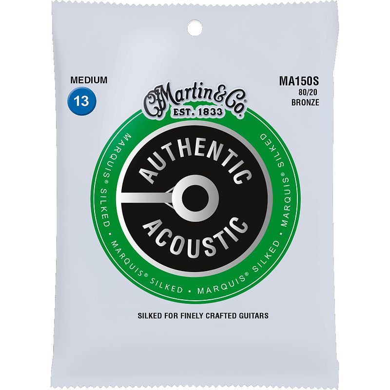 Foto van Martin strings ma150s authentic acoustic silked 80/20 bronze