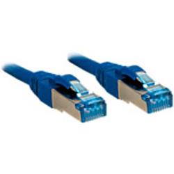 Foto van Lindy 47146 rj45 netwerkkabel, patchkabel cat 6a s/ftp 0.50 m blauw 1 stuk(s)