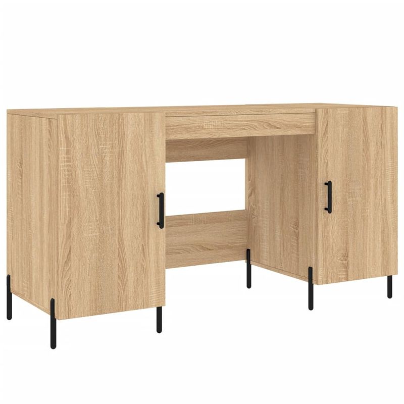 Foto van The living store bureau sonoma eiken - 140 x 50 x 75 cm - praktisch en duurzaam