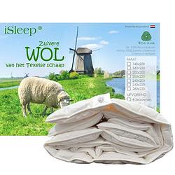 Foto van Isleep wollen dekbed enkel - warmteklasse 2 - lits-jumeaux 240x220 cm