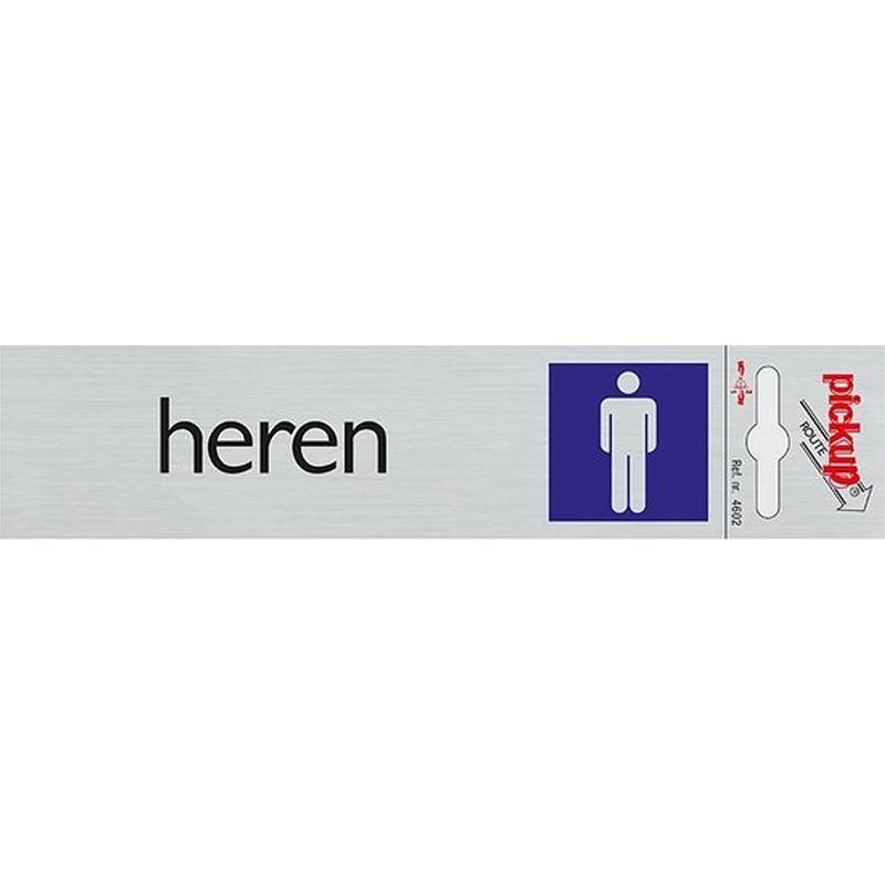 Foto van Pickup - route alulook 165 x 44 mm sticker heren horizontaal