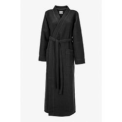 Foto van Hnl bath wafel badjas kuitlengte - midnight black - xl