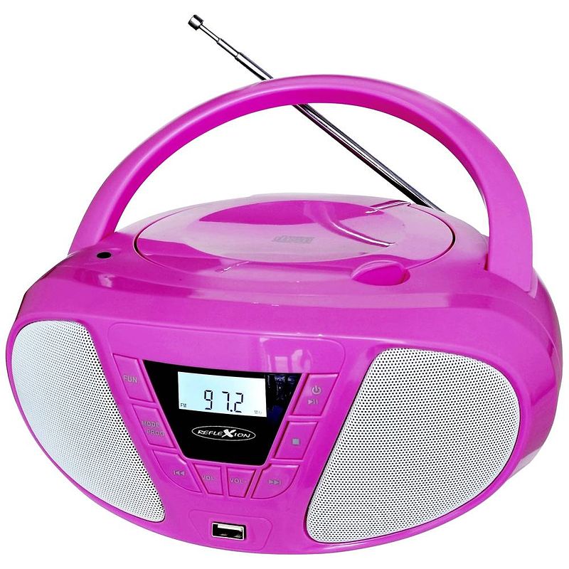 Foto van Reflexion cdr614upk radio/cd-speler vhf (fm) fm, cd, usb pink