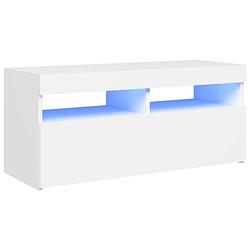 Foto van Vidaxl tv-meubel met led-verlichting 90x35x40 cm wit