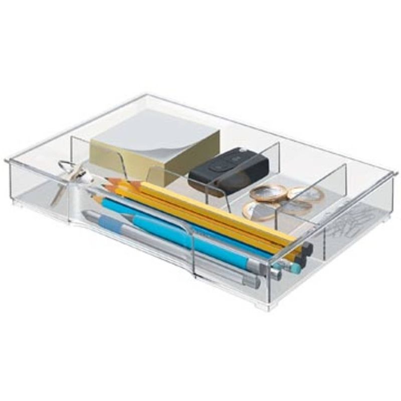 Foto van Leitz opbergbak, voor ladenblokken uit plus en wowserie, 4 vakken, transparant