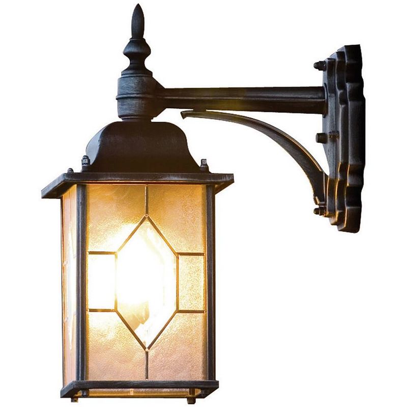 Foto van Konstsmide wandlamp milano - zwart - 38 cm