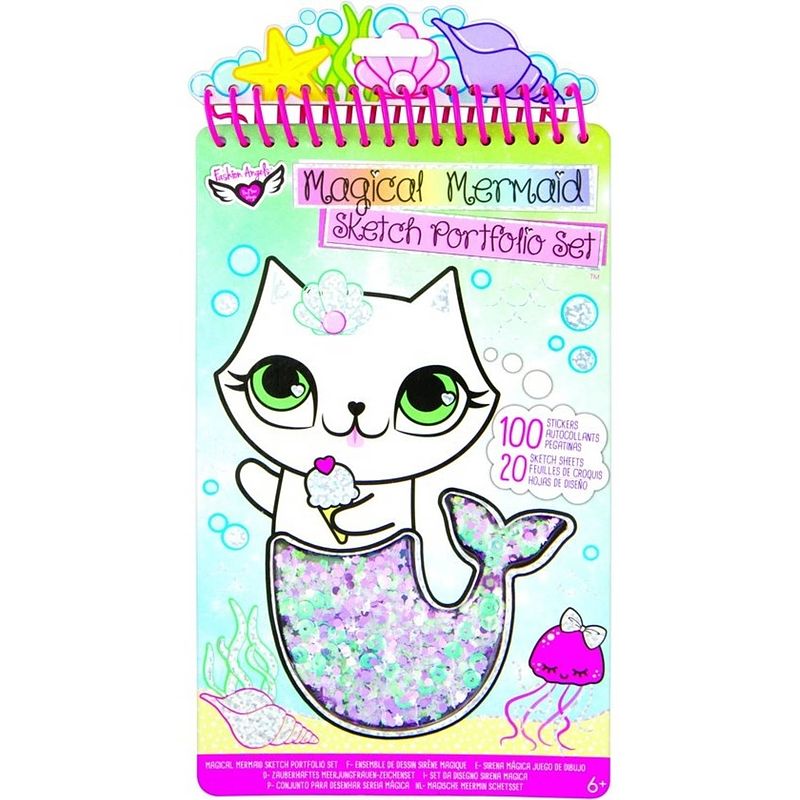 Foto van Crayola fashion angels kleur/stickerboek mermaid 120-delig