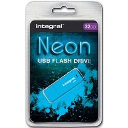 Foto van Integral neon usb 2.0 stick, 32 gb, blauw