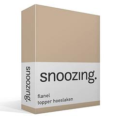 Foto van Snoozing - flanel - topper - hoeslaken - 180x200 cm - geel