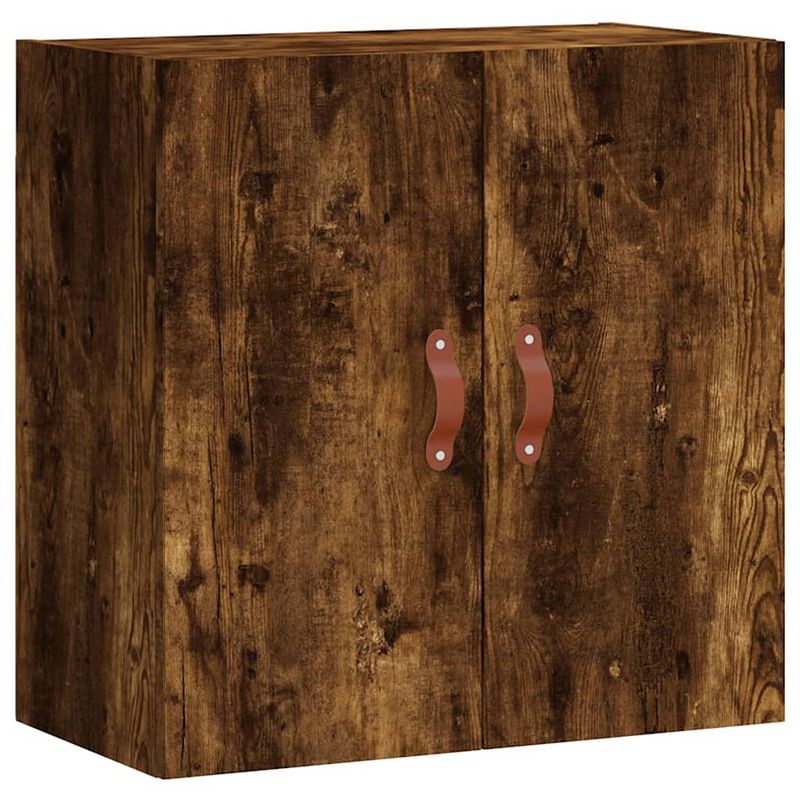 Foto van The living store zwevende wandkast - smoked oak - 60 x 31 x 60 cm - duurzaam bewerkt hout