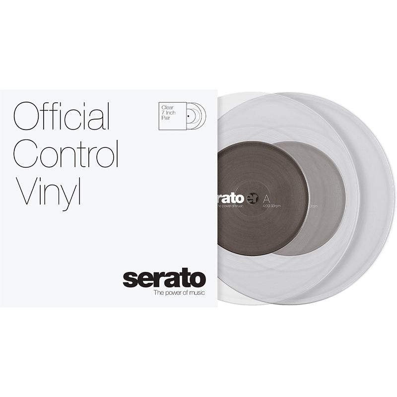 Foto van Serato scv-ps-cle-7 standard colors 7" tijdcode vinyl transparant (set van 2)