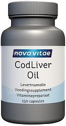 Foto van Nova vitae cod liver oil levertraanolie capsules 150st