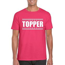 Foto van Topper t-shirt fuchsia roze heren m