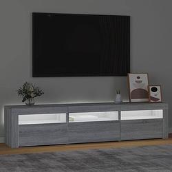 Foto van The living store tv-meubel - led-verlichting - grijs sonoma eiken - 180 x 35 x 40 cm