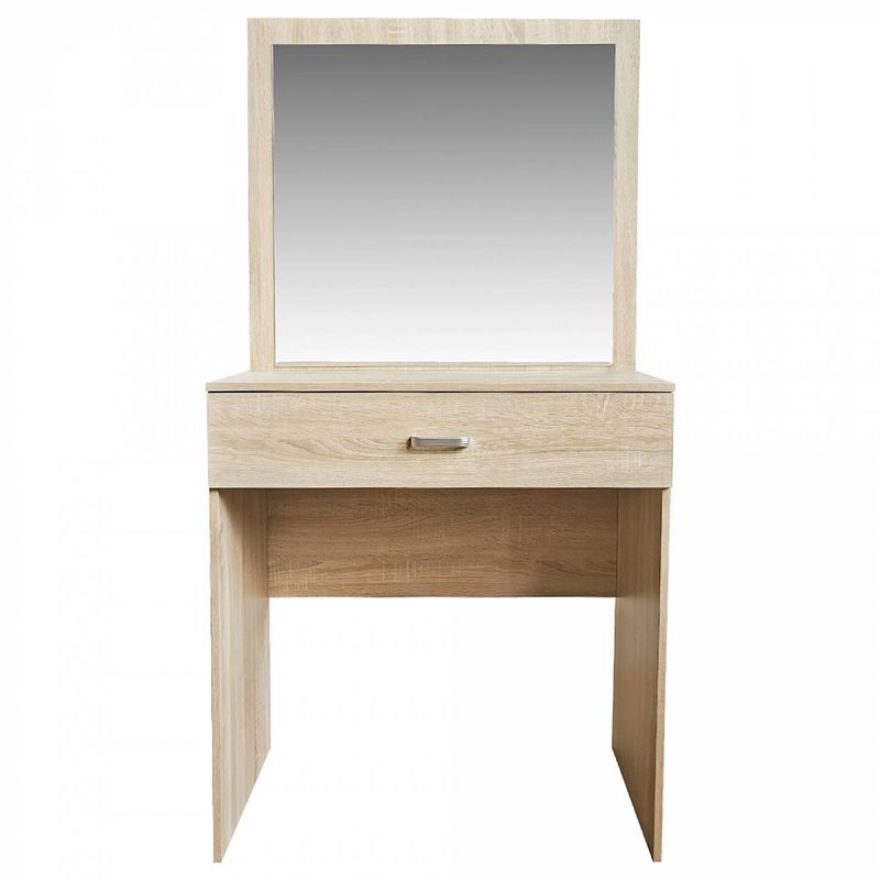 Foto van Kaptafel make up visagie opmaaktafel bureau - toilettafel - lichtbruin