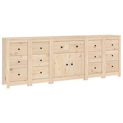 Foto van Vidaxl dressoir 230x35x80 cm massief grenenhout