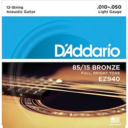 Foto van D'saddario ez940 snarenset voor 12-snarige akoestische gitaar